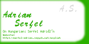 adrian serfel business card